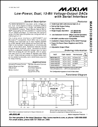 MAX5161MEUT datasheet: Low-power, digital potentiometer. R(kom) 100. MAX5161MEUT