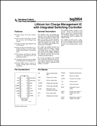 DV2954S1H datasheet:  ENHANCED CHARGE MANAGEMENT WITH INTEGRATED PWM SWITCHING CONTROLLER DV2954S1H