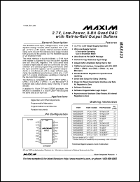 MAX536ACWE datasheet: Calibrated, quad, 12-bit voltage-output DAC with serial interface. +-1LSB total unadijusted error. INL (LSB) +-1/2 MAX536ACWE