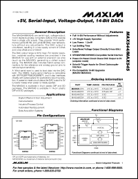 MAX555CQK datasheet: 300Msps, 12-bit DAC with complementary voltage outputs. MAX555CQK