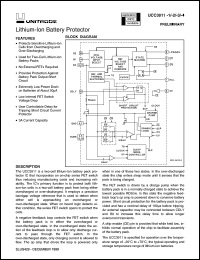 UCC3911DPTR-4 datasheet:  LITHIUM-ION BATTERY PROTECTOR UCC3911DPTR-4