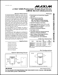 MAX800LCPE datasheet: Microprocessor supervisory circuit. Reset threshold(typ) 4.65V. Guaranteed power-fail accuracy to +-2% MAX800LCPE