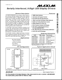 MAX7400ESA datasheet: 8-th-order, lowpass, elliptic, switched-capacitor filter. Filter response elliptic (r=1.5), operating voltage +5V MAX7400ESA