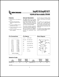BQ4016MC-70 datasheet:  1024KX8 NONVOLATILE SRAM BQ4016MC-70