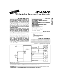 MAX798ESE datasheet: High-accuracy, step-down controller with synchronous rectifier for CPU power. 1.6V to 6V adjustable precision output. MAX798ESE