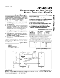 MAX812LEUS-T datasheet: Microprocessor voltage monitor with manual reset input. Reset threshold voltage 4.63V. Push-pull active-high reset output. MAX812LEUS-T