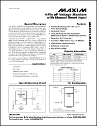MAX8215EPD datasheet: +-5V, +-12V dedicated microprocessor voltage monitor. MAX8215EPD