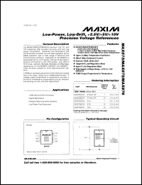 MAX8863REUK-T datasheet: Low-dropout, 120mA linear regulator. Preset output voltage 2.80V MAX8863REUK-T