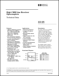 HCPL-2602#500 datasheet: High CMR line receiver optocoupler HCPL-2602#500