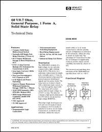 HSSR-8060#300 datasheet: 60V, 0.7Ohm, general purpose, 1 form A, solid state relay HSSR-8060#300