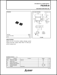 FS3VS-9 datasheet: 3A power mosfet for high-speed switching use FS3VS-9