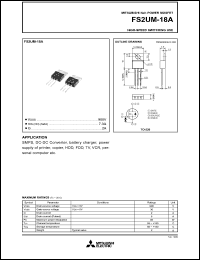 FS2UM-18A datasheet: 2A power mosfet for high-speed switching use FS2UM-18A