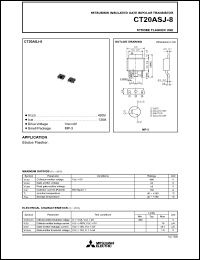 CT20ASJ-8 datasheet: 130A insulated gate bipolar transistor for strobe flasher use CT20ASJ-8