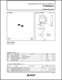 CT25AS-8 datasheet: 150A insulated gate bipolar transistor for strobe flasher use CT25AS-8