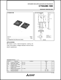 CT60AM-18B datasheet: 60A insulated gate bipolar transistor for resonant inverter use CT60AM-18B