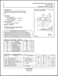MGF2445A datasheet: 450 mA microwave power GaAs fet MGF2445A