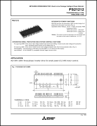 PS21212 datasheet: 5A power module for transfer-mold type insulated type PS21212