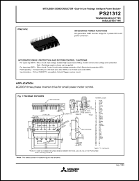 PS21312 datasheet: Power module for transfer-mold type insulated type PS21312