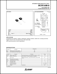 BCR1AM-8 datasheet: 1A semiconductor for low power use, planar passivation type BCR1AM-8