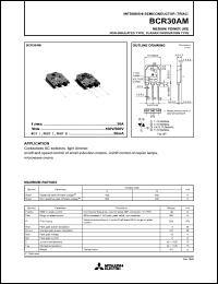BCR30AM datasheet: 30A semiconductor for medium power use, non-insulated type, planar passivation type BCR30AM