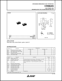 CR08AS datasheet: 0.8A semiconductor for low power use, non-insulated, glass passivation type CR08AS