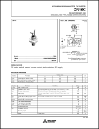 CR10C datasheet: 10A semiconductor for medium power use, non-insulated, glass passivation type CR10C