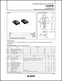 CR3PM datasheet: 3A semiconductor for medium power inverter use, non-insulated, glass passivation type CR3PM