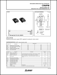 CR6PM datasheet: 6A semiconductor for medium power use, non-insulated, glass passivation type CR6PM