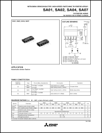 SA07 datasheet: Semiconductor thyristor array SA series for strobe flasher SA07