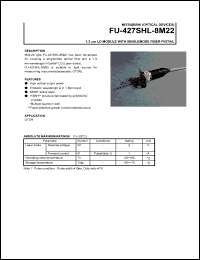 FU-427SHL-8M22 datasheet: LD module with singlemode fiber pigtail FU-427SHL-8M22