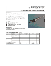 FU-436SDF-F1M1 datasheet: DFB-LD module singlemode fiber pigtail FU-436SDF-F1M1