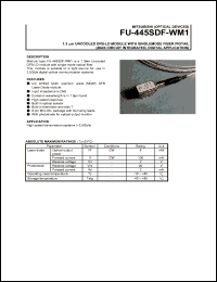 FU-445SDF-WM1 datasheet: Uncooled DFB-LD module singlemode fiber pigtail FU-445SDF-WM1