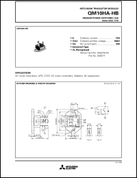 QM10HA-HB datasheet: 10A - transistor module for medium power switching use, insulated type QM10HA-HB