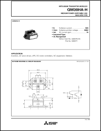 QM30HA-H datasheet: 30A - transistor module for medium power switching use, insulated type QM30HA-H