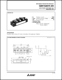 QM150HY-2H datasheet: 150A - transistor module for medium power switching use, insulated type QM150HY-2H