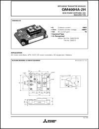 QM400HA-2H datasheet: 400A - transistor module for medium power switching use, insulated type QM400HA-2H