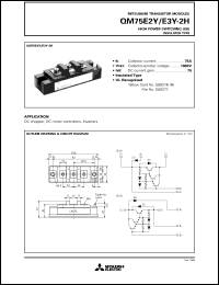 QM75E2Y-2H datasheet: 75A - transistor module for medium power switching use, insulated type QM75E2Y-2H