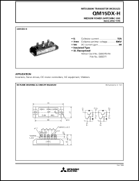 QM15DX-H datasheet: 15A - transistor module for medium power switching use, insulated type QM15DX-H