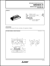 QM20DX-H datasheet: 20A - transistor module for medium power switching use, insulated type QM20DX-H