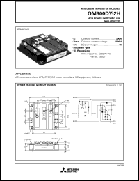 QM300DY-2H datasheet: 300A - transistor module for medium power switching use, insulated type QM300DY-2H