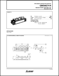 QM30CY-H datasheet: 30A - transistor module for medium power switching use, insulated type QM30CY-H