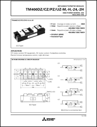 TM400UZ-2H datasheet: 400A - transistor module for medium power general use, insulated type TM400UZ-2H