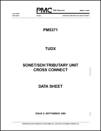 PM5371-RI datasheet: Sonet/SDH tributary unit cross connect PM5371-RI