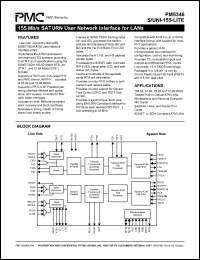PM5346 datasheet: 155Mb/s saturn user network interface for LANs PM5346