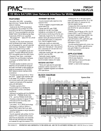 PM5347 datasheet: 155Mb/s saturn user network interface for WANs PM5347