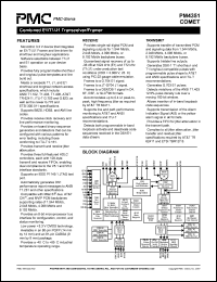 PM4351 datasheet: Combined E1/T1/J1 transceiver/framer PM4351