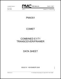 PM4351-RI datasheet: Combined E1/T1 transceiver/framer PM4351-RI