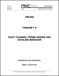 PM7366-PI datasheet: Eight channel frame engine and datalink manager PM7366-PI