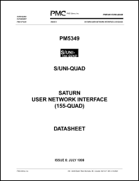 PM5349-BI datasheet: Saturn user network interface (155-QUAD) PM5349-BI