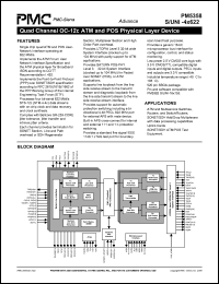 PM5358 datasheet: Quad channel OC-12c ATM and POS physical layer device PM5358